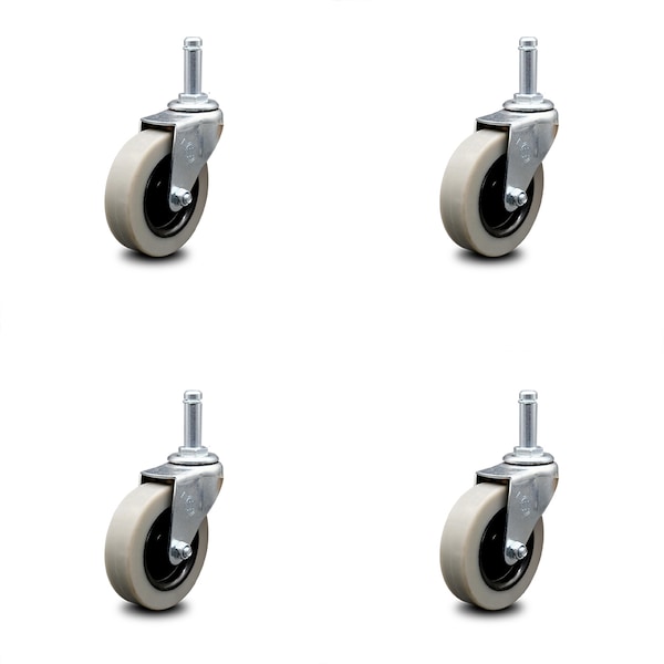 Service Caster 3 Inch Thermoplastic Wheel 1-3/8 Inch Grip Ring Stem Caster SCC, 4PK SCC-GR05S310-TPRS-716138-4 - main